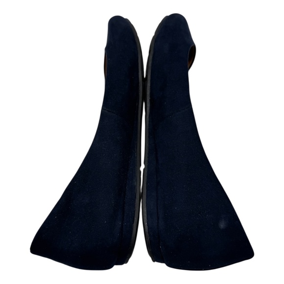 SUN STONE Navy Comfort Eliana Round Toe Slip On Ballet Flats - Picture 7 of 9